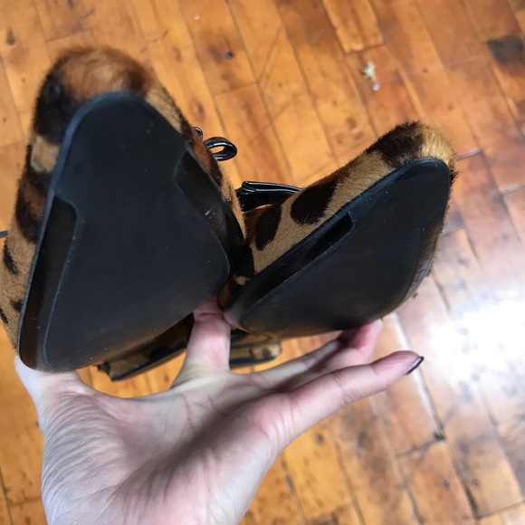 Prada Leopard Print Pony Ballet Flats w/ Bow 37 - Picture 5 of 7